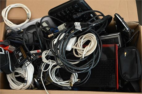 Box of Electronics & Wires