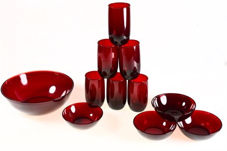 Cranberry Serving Set