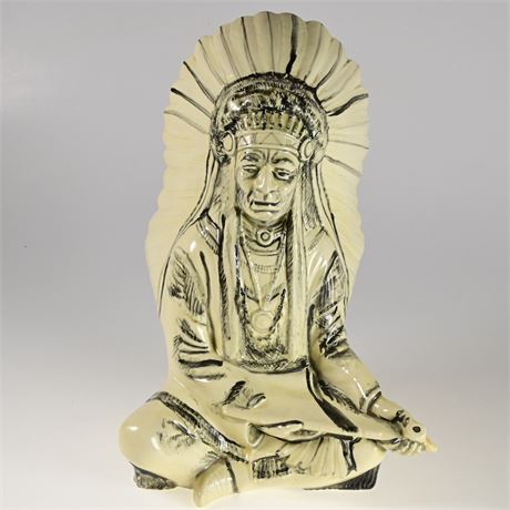 Ceramic Indian Chief Statue