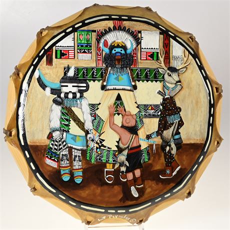 Hand Painted Zuni Drum