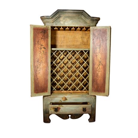 Hand Painted Wine Armoire/Bar