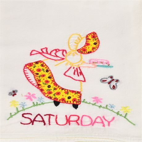 Sunbonnet Sue Embroidered Tea Towels