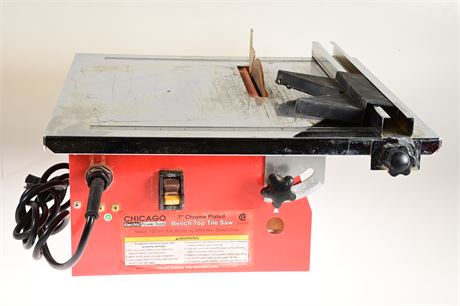 Chicago Electric 7" Portable Wet Cutting Table Saw