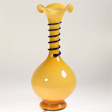 Mid-Century Art Blown Glass Vase