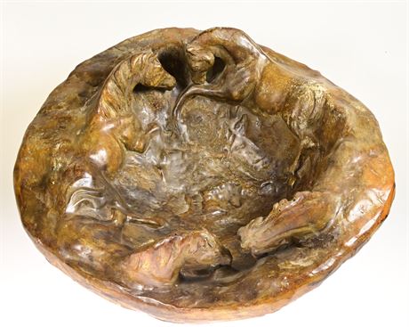 Sculpted Horse Bowl