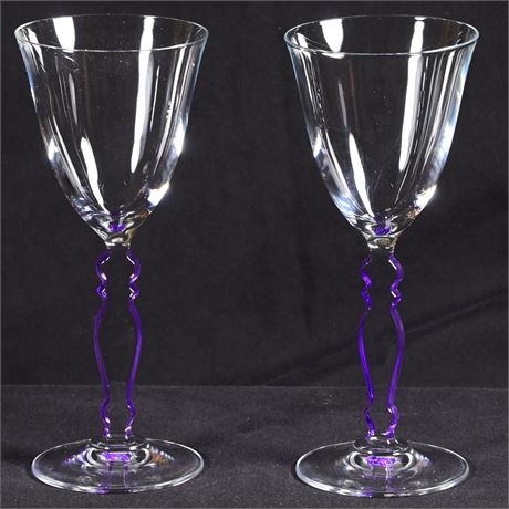 Pair of Cristal D'Arques Stems