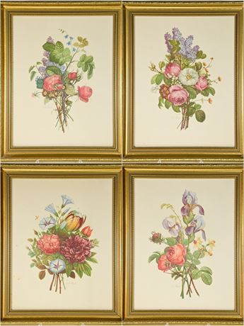 Set of 4 JL Prevost Floral Prints