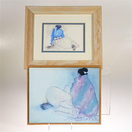 Pair of Framed R.C. Gorman Prints