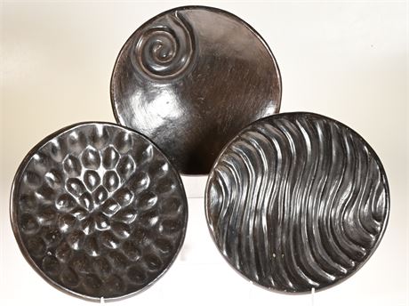 Black Pottery Plates