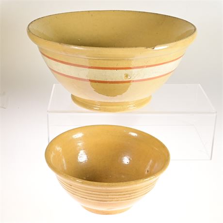 Antique Yellow Ware Mixing Bowls