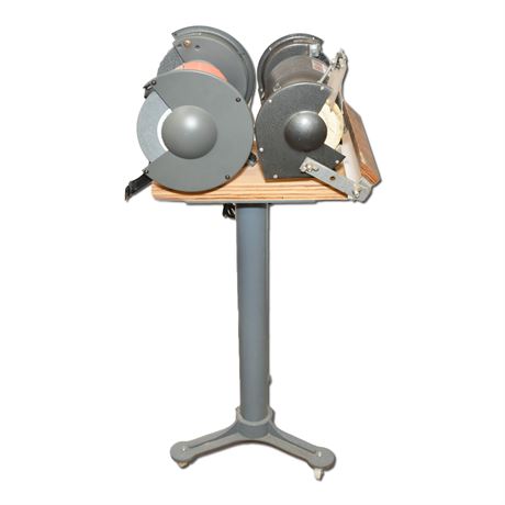 Double Grinder on Base with Casters