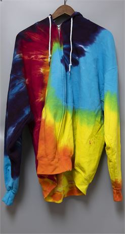 Dye-Namics Adult Zip Rainbow Hoodie