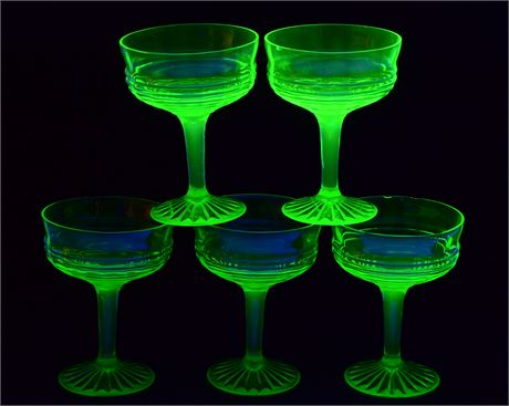 Vaseline (Uranium) Glass Stems