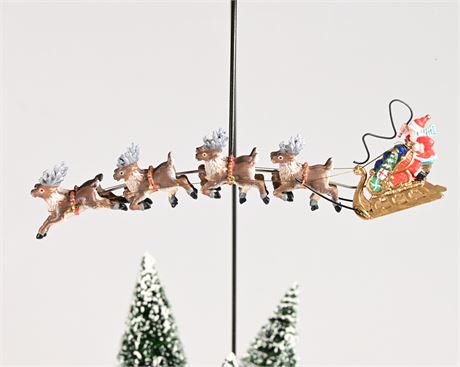 "Up, Up & Away" Animated Reindeer And Sleigh