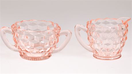 Vintage Jeannette Creamer and Sugar