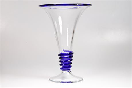 Cobalt Swirl Vase