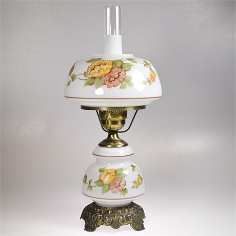 Hand Painted Hurricane Lamp