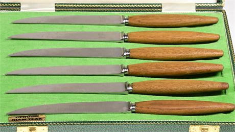 Marshall Field Teak Steak Knives