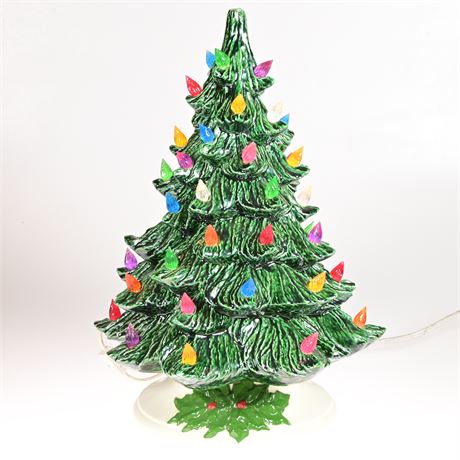 Vintage Lighted Christmas Tree