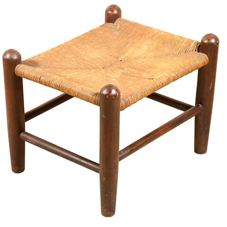 Antique Rush Footstool