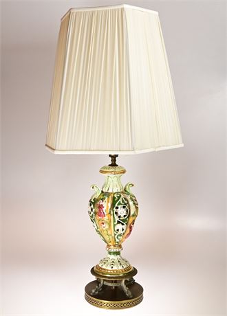 Vintage Capodimonte  Lamp