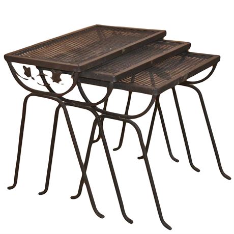 Set of Iron Nesting Tables