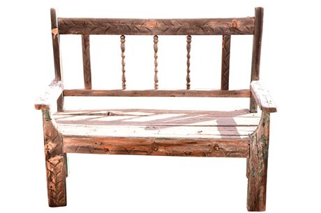 Rustic Wood Bench