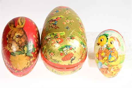 Vintage Western Germany Paper Mache Eggs