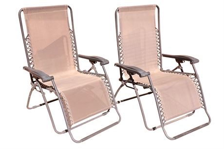 Pair of Outdoor Lounge Chairs