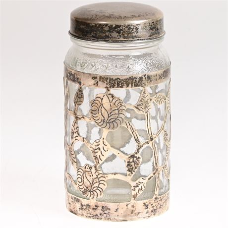 Vintage Taxco Tooled Silver Jar