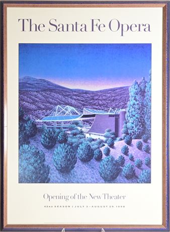 Framed 1998 "The Santa Fe Opera" Poster