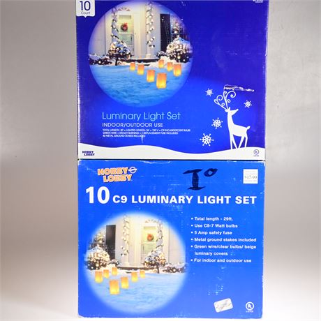 (2) 10 Count Boxes of Luminarias