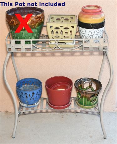 Plant Stand with Flower Pots