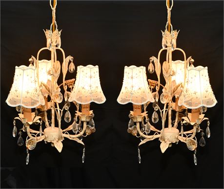 Pair of Boudoir Chandeliers