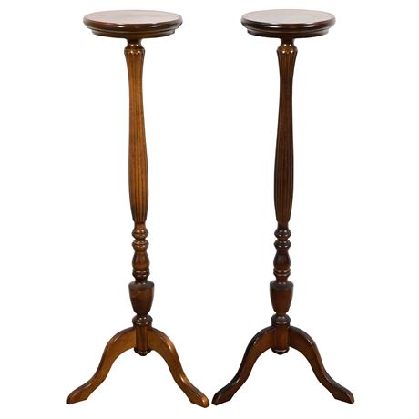 Pair of Fluted Pedestal Plant Stands