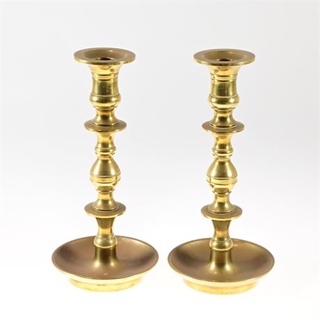 Pair of Antique Brass Candlesticks