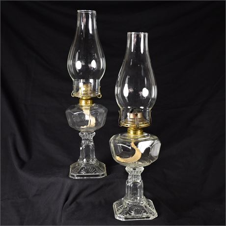 Pair of Antique Kerosene Lamps