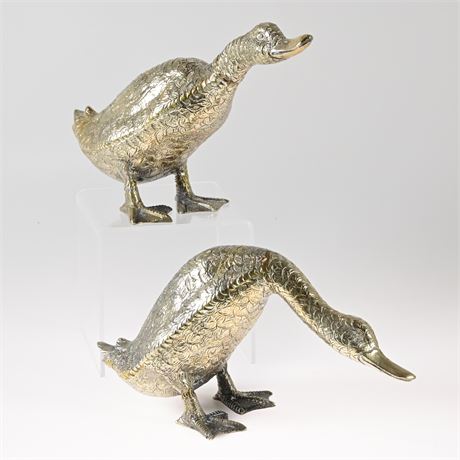 Pair of Metal Ducks